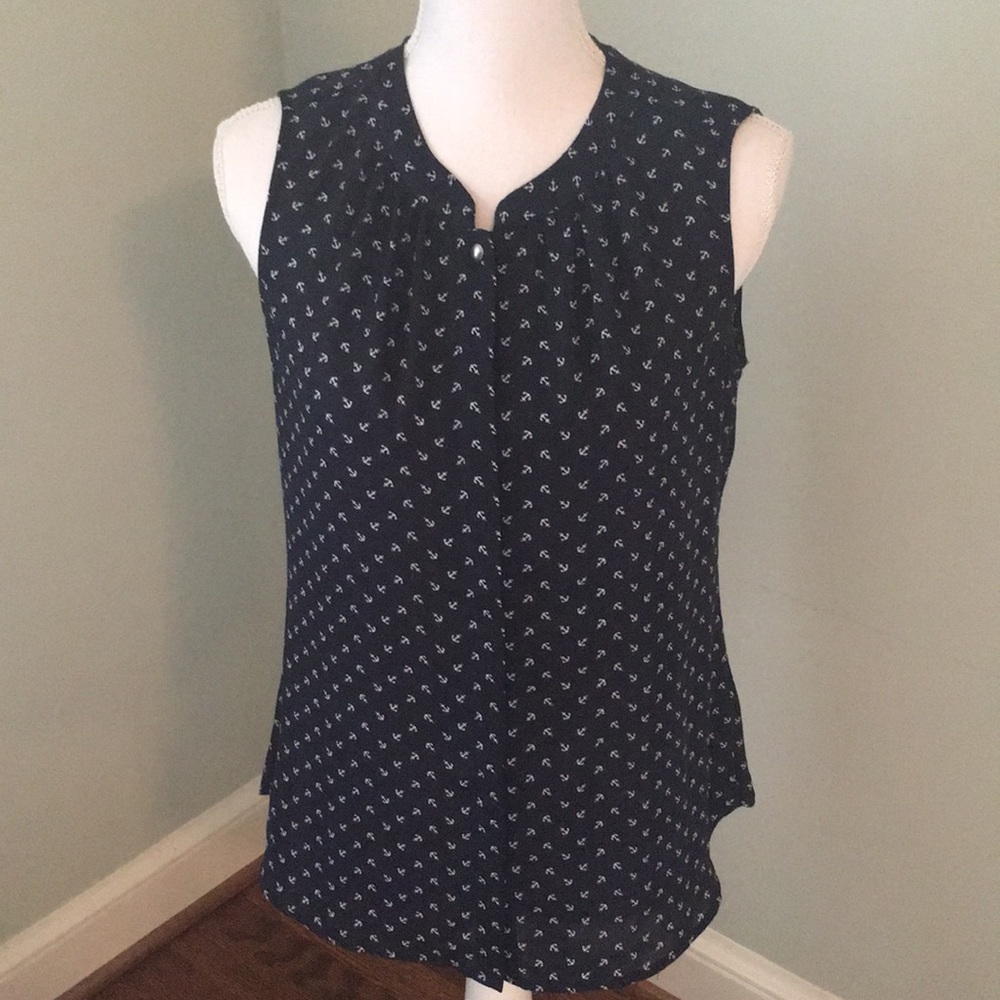 Banana Republic Sleeveless Anchor Blouse